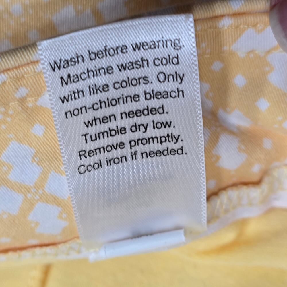 Croft Barrow Yellow White Geometric Mini Skirt Skort Stretch Activewear Women 12 - Picture 8 of 8